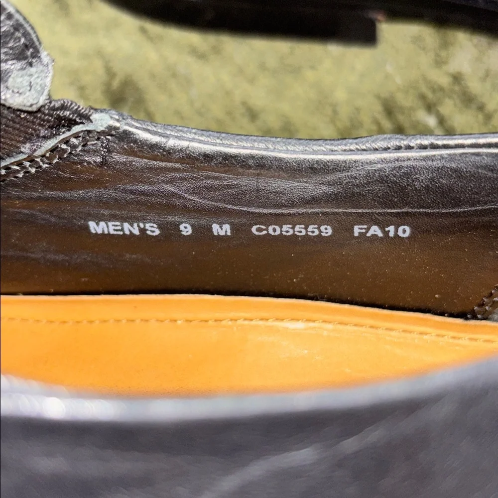 Cole Haan Air Jackson Black‎ Leather Slip On Loafer Shoes Men Size 9